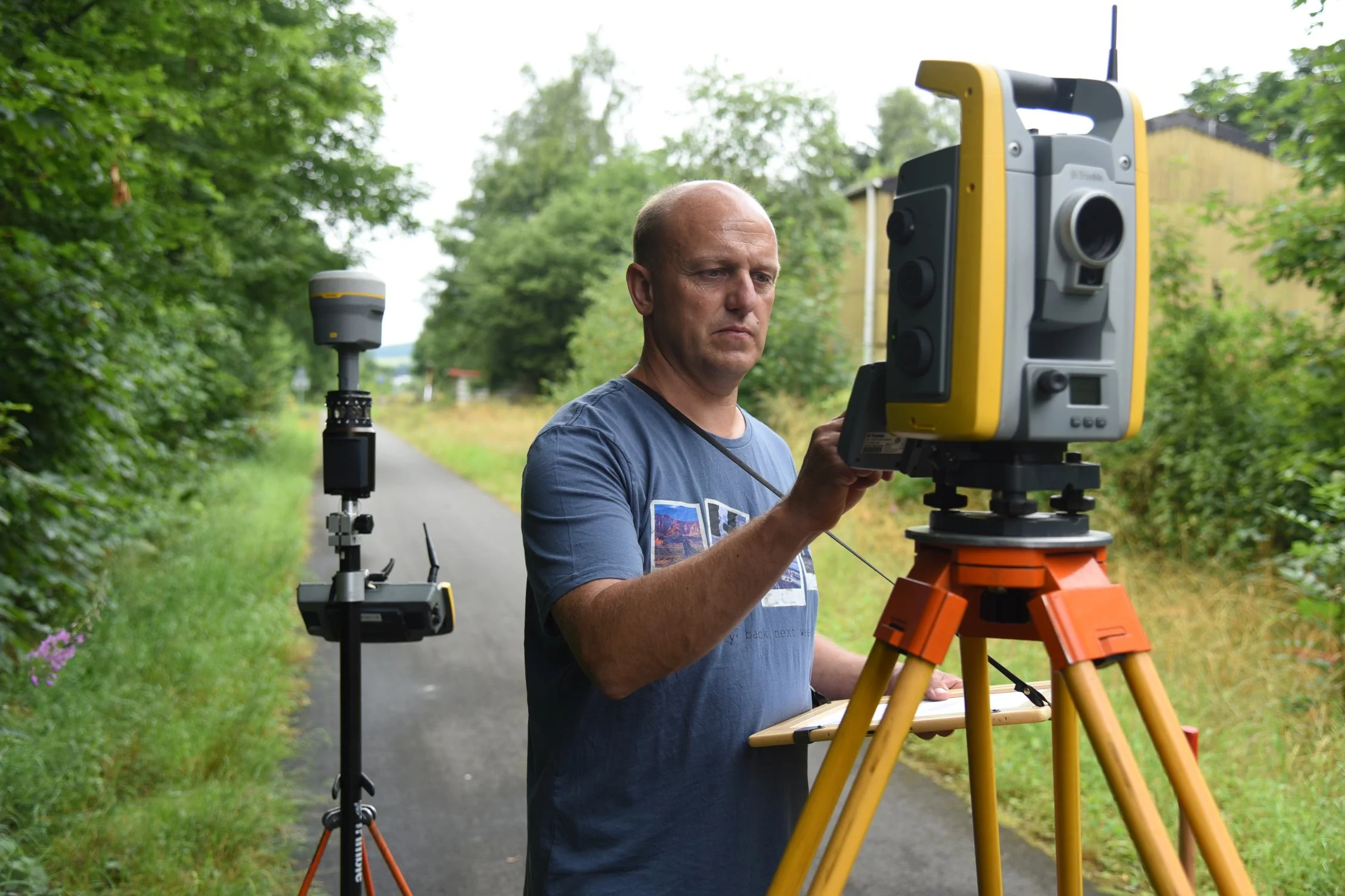 M.Wagener am Tachymeter